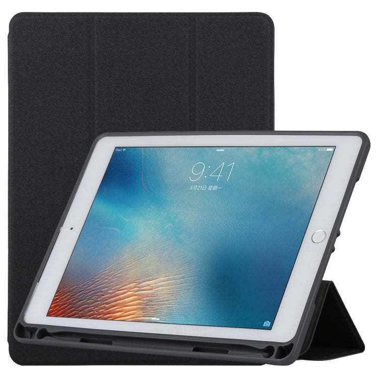 TOTUDESIGN Curtain Series Horizontal Flip Leather Case for iPad Pro 9.7 inch, With Holder & Pen Slot