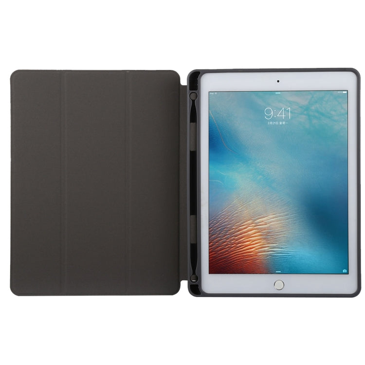 TOTUDESIGN Curtain Series Horizontal Flip Leather Case for iPad Pro 9.7 inch, With Holder & Pen Slot