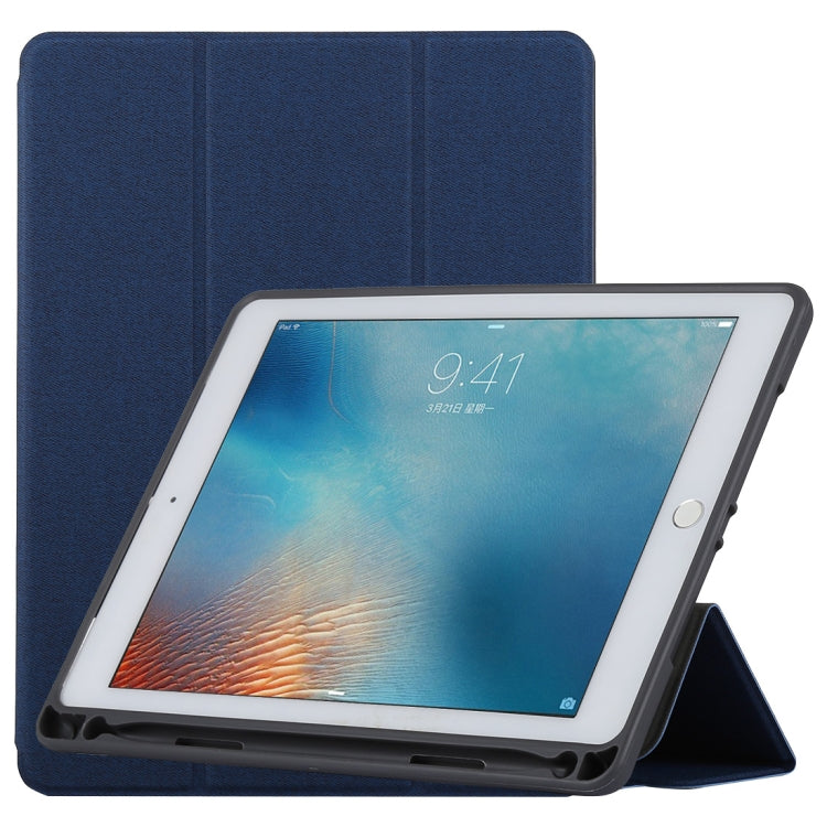 TOTUDESIGN Curtain Series Horizontal Flip Leather Case for iPad Pro 9.7 inch, With Holder & Pen Slot