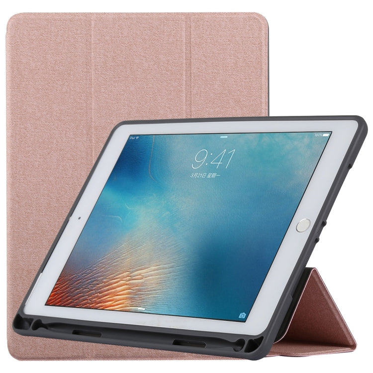 TOTUDESIGN Curtain Series Horizontal Flip Leather Case for iPad Pro 9.7 inch, With Holder & Pen Slot