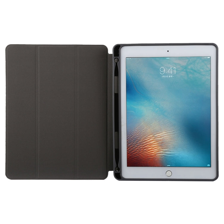 TOTUDESIGN Curtain Series Horizontal Flip Leather Case for iPad Pro 9.7 inch, With Holder & Pen Slot