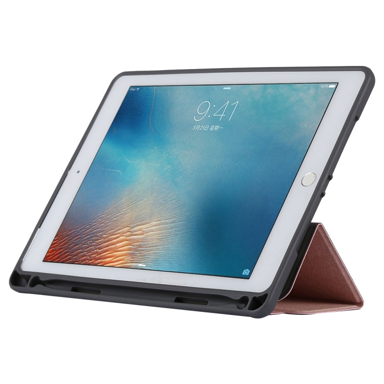 TOTUDESIGN Curtain Series Horizontal Flip Leather Case for iPad Pro 9.7 inch, With Holder & Pen Slot