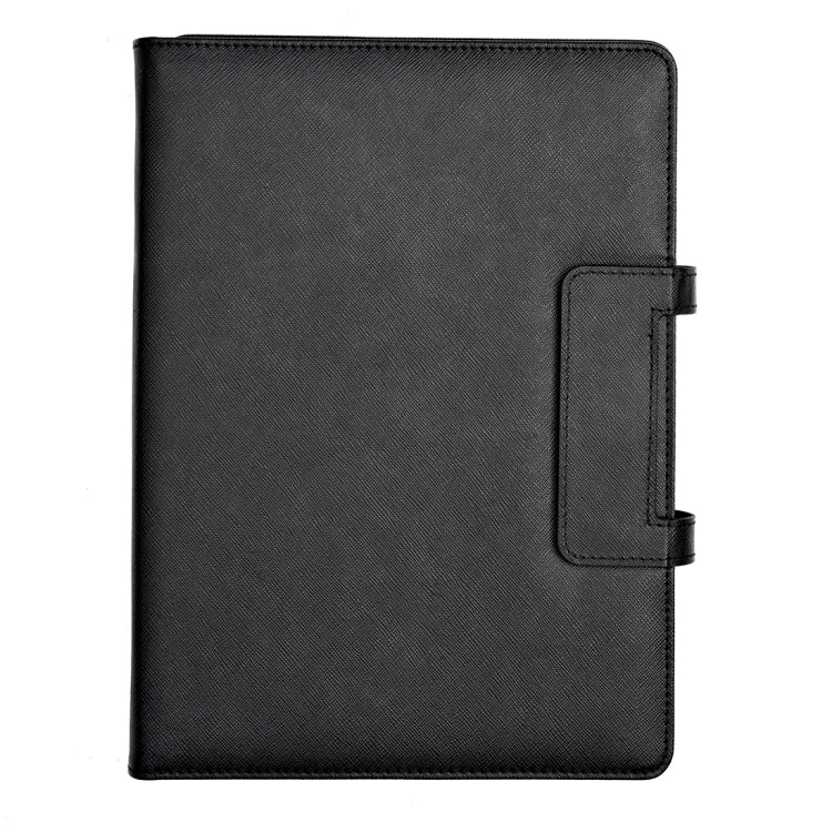 2 in 1 Detachable Bluetooth Keyboard Cross Texture Leather Tablet Case with Holder & Wake-up / Sleep Function for iPad Pro 9.7 inch(Black)