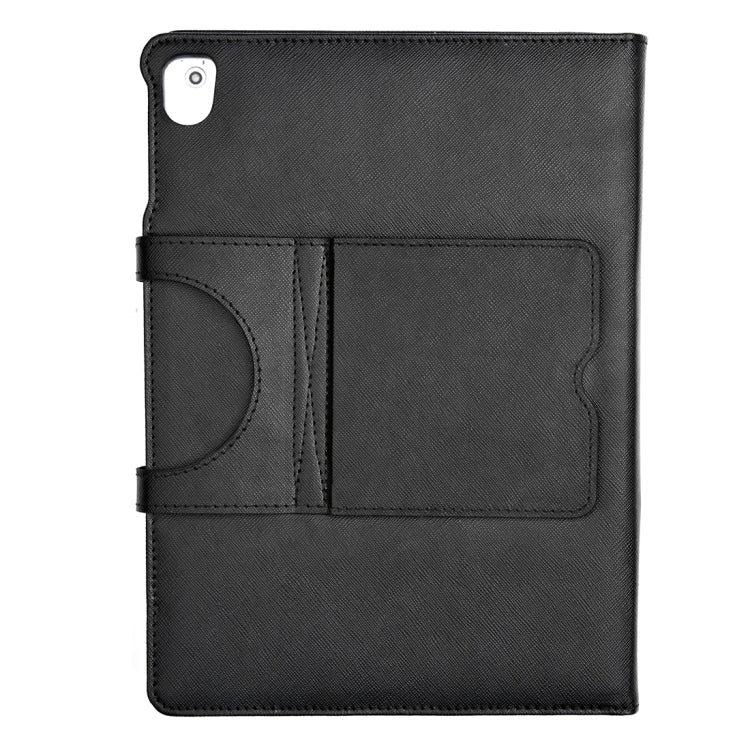 2 in 1 Detachable Bluetooth Keyboard Cross Texture Leather Tablet Case with Holder & Wake-up / Sleep Function for iPad Pro 9.7 inch(Black)