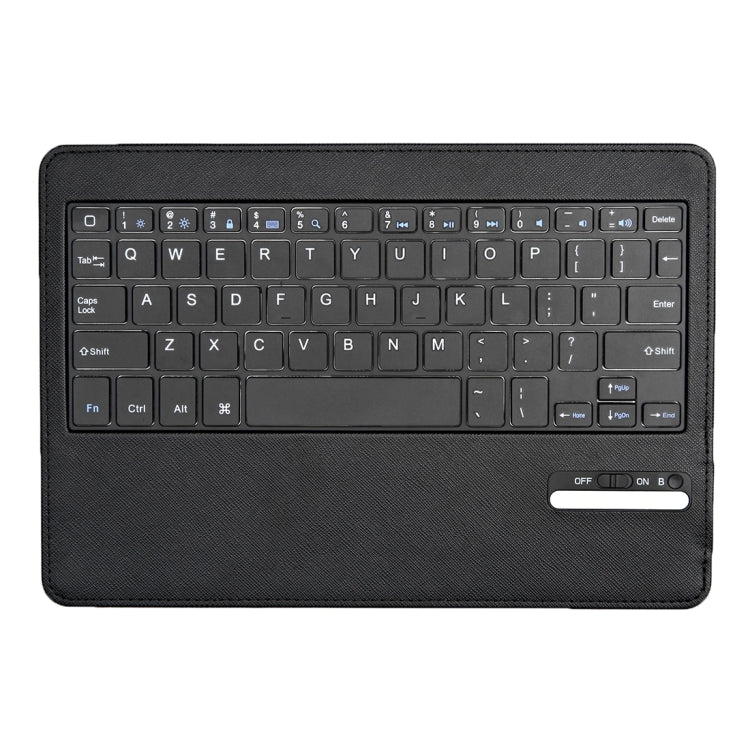2 in 1 Detachable Bluetooth Keyboard Cross Texture Leather Tablet Case with Holder & Wake-up / Sleep Function for iPad Pro 9.7 inch(Black)