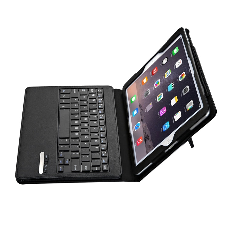 2 in 1 Detachable Bluetooth Keyboard Cross Texture Leather Tablet Case with Holder & Wake-up / Sleep Function for iPad Pro 9.7 inch(Black)