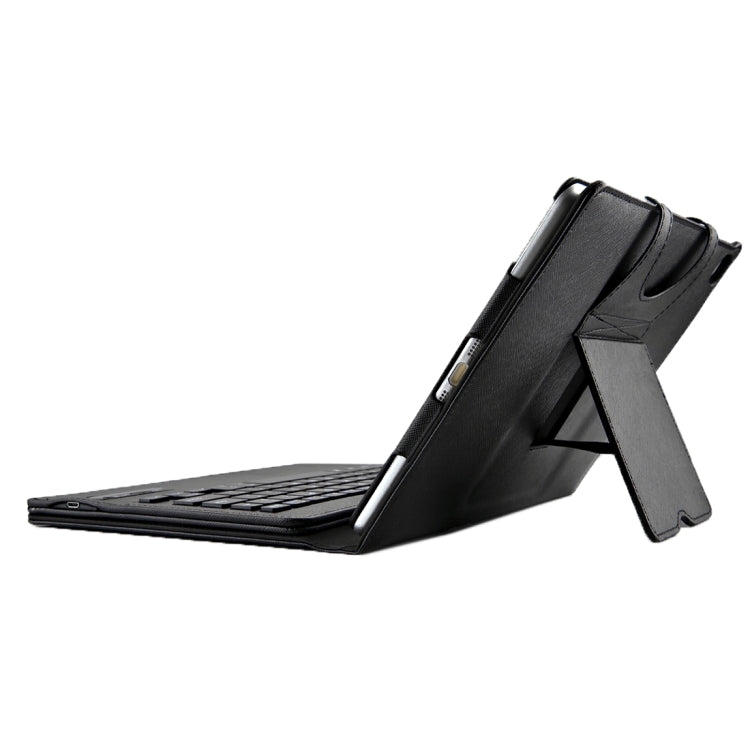 2 in 1 Detachable Bluetooth Keyboard Cross Texture Leather Tablet Case with Holder & Wake-up / Sleep Function for iPad Pro 9.7 inch(Black)