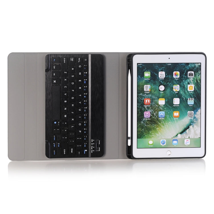 Bluetooth Keyboard + Frosted Texture Horizontal Flip Leather Tablet Case for iPad 9.7 (2018) & iPad 9.7 (2017) & iPad Air, with Holder