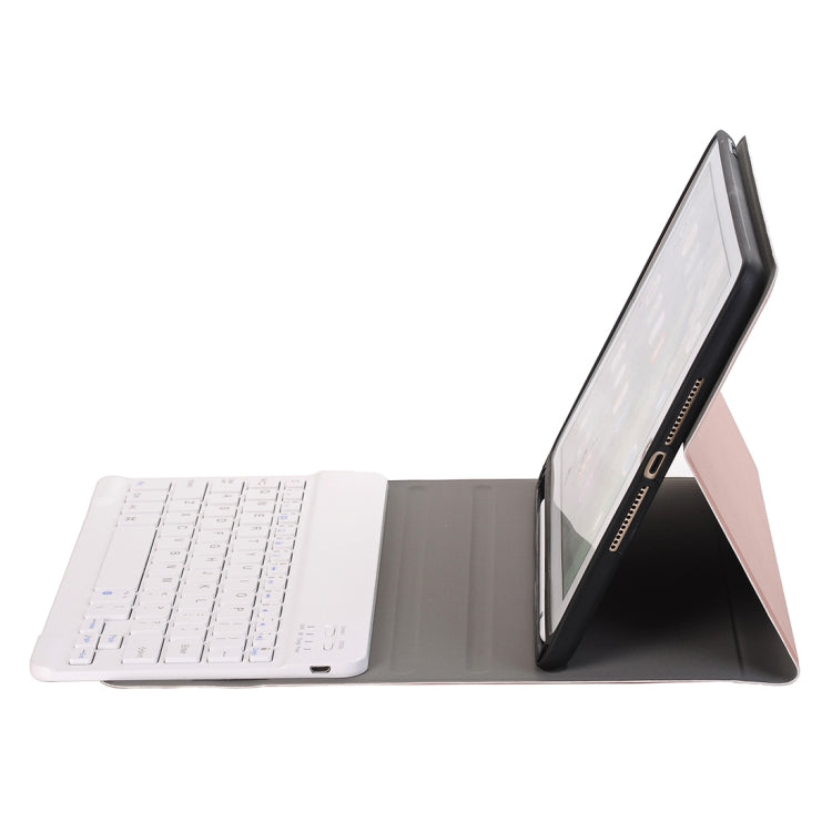 Bluetooth Keyboard + Frosted Texture Horizontal Flip Leather Tablet Case for iPad 9.7 (2018) & iPad 9.7 (2017) & iPad Air, with Holder
