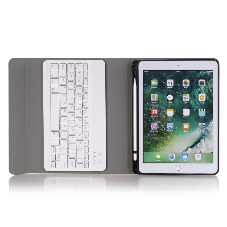 Bluetooth Keyboard + Frosted Texture Horizontal Flip Leather Tablet Case for iPad 9.7 (2018) & iPad 9.7 (2017) & iPad Air, with Holder