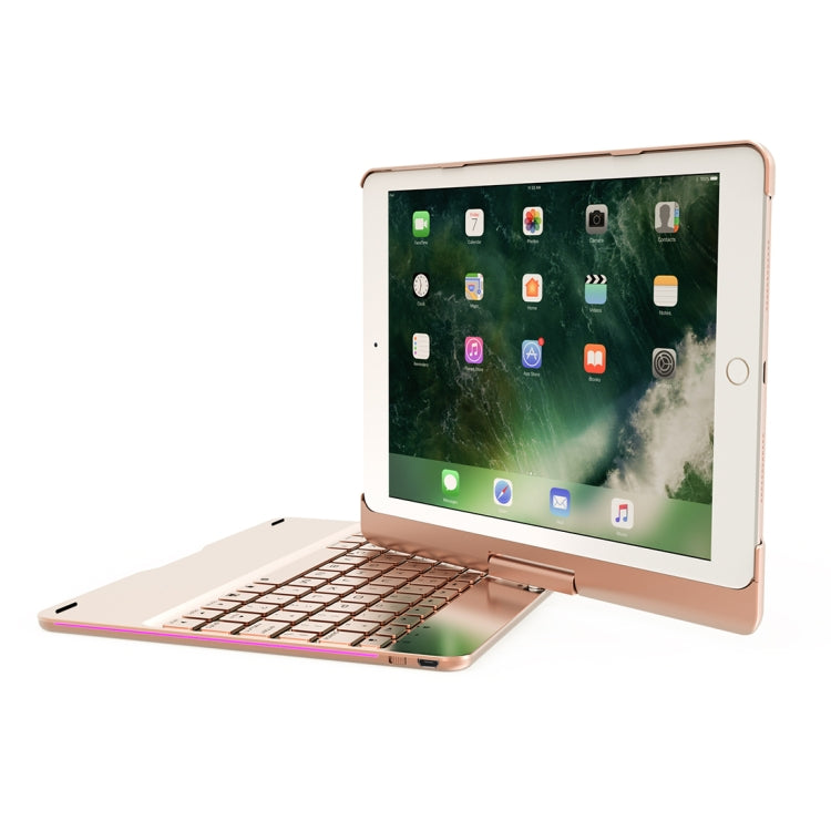 BlueFinger F180 360-Degrees Rotating Bluetooth Keyboard with Colorful Backlight, for iPad 9.7 inch (2017) / iPad Pro 9.7 inch / iPad Air 2 / iPad Air
