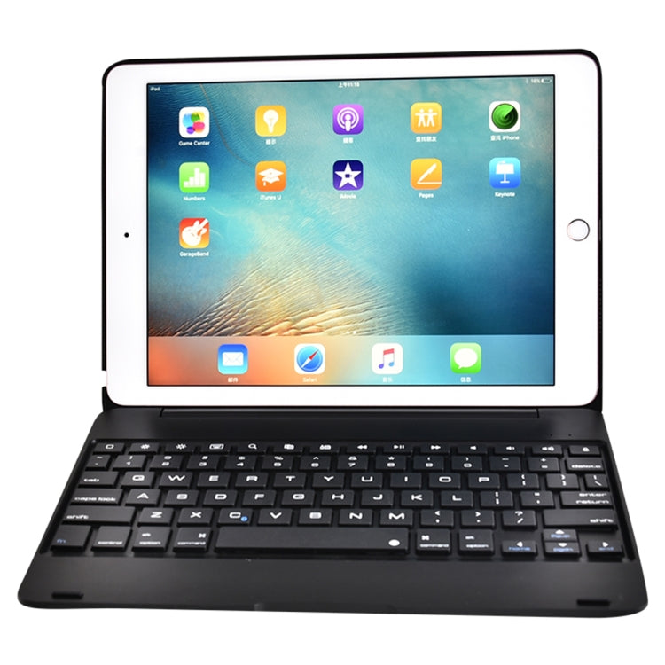 F19B for iPad 9.7 (2017/2018) & iPad Air & Air 2 & iPad Pro 9.7 & New iPad 9.7 inch (2017) Ultra-thin ABS Horizontal Flip Tablet Case + Bluetooth Keyboard