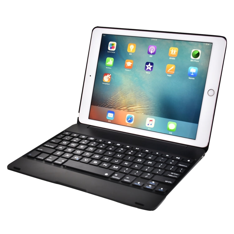 F19B for iPad 9.7 (2017/2018) & iPad Air & Air 2 & iPad Pro 9.7 & New iPad 9.7 inch (2017) Ultra-thin ABS Horizontal Flip Tablet Case + Bluetooth Keyboard