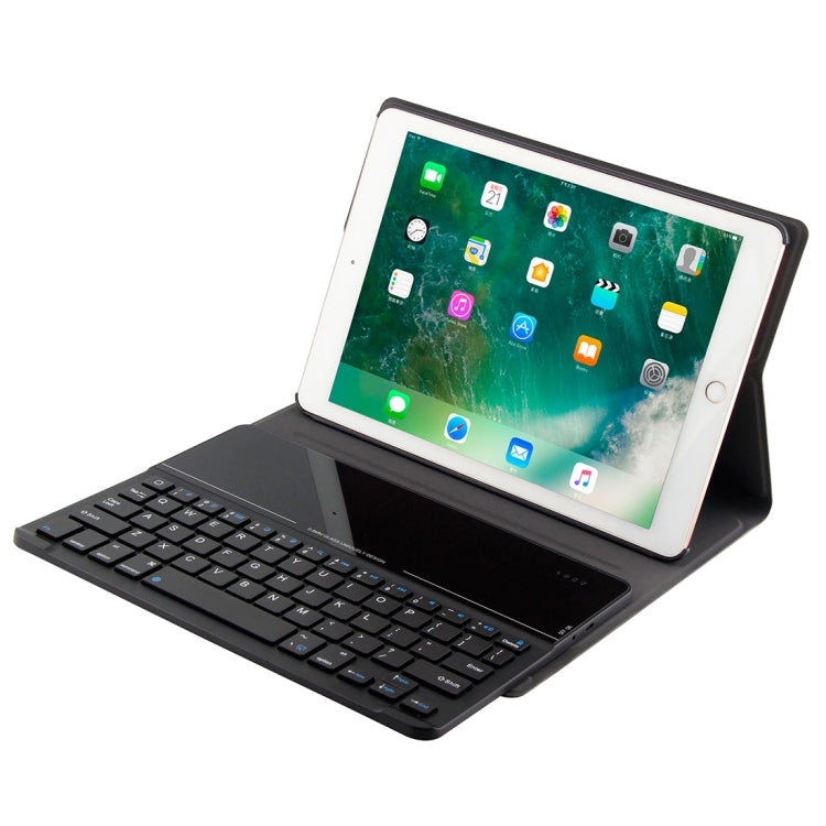 2068B for iPad 9.7 (2018) & iPad Air & Air 2 & iPad Pro 9.7 & New iPad 9.7 inch (2017) Universal Ultra-thin Tempered Glass Horizontal Flip Tablet Case + Bluetooth Keyboard