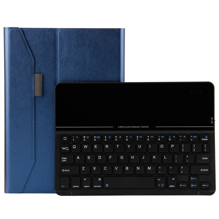 2068B for iPad 9.7 (2018) & iPad Air & Air 2 & iPad Pro 9.7 & New iPad 9.7 inch (2017) Universal Ultra-thin Tempered Glass Horizontal Flip Tablet Case + Bluetooth Keyboard