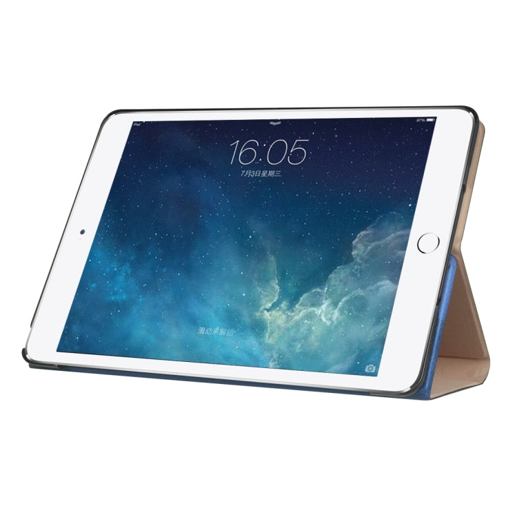 For iPad Pro 9.7inch (2017) Golden Stone Series PU Leather Stand Case Cover Shield