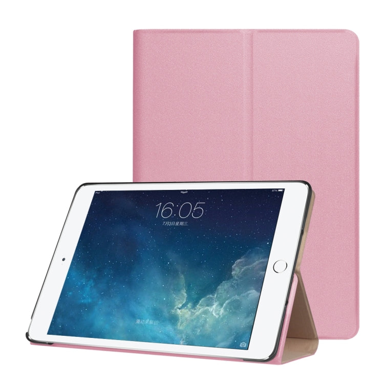 For iPad Pro 9.7inch (2017) Golden Stone Series PU Leather Stand Case Cover Shield