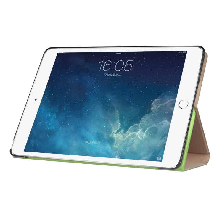For iPad Pro 9.7inch (2017) Golden Stone Series PU Leather Stand Case Cover Shield