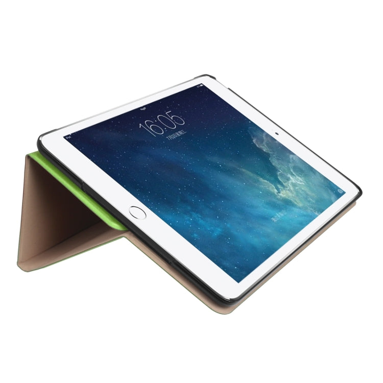 For iPad Pro 9.7inch (2017) Golden Stone Series PU Leather Stand Case Cover Shield