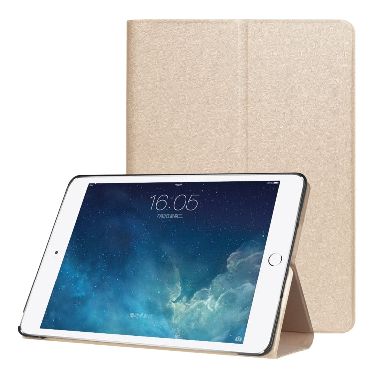 For iPad Pro 9.7inch (2017) Golden Stone Series PU Leather Stand Case Cover Shield