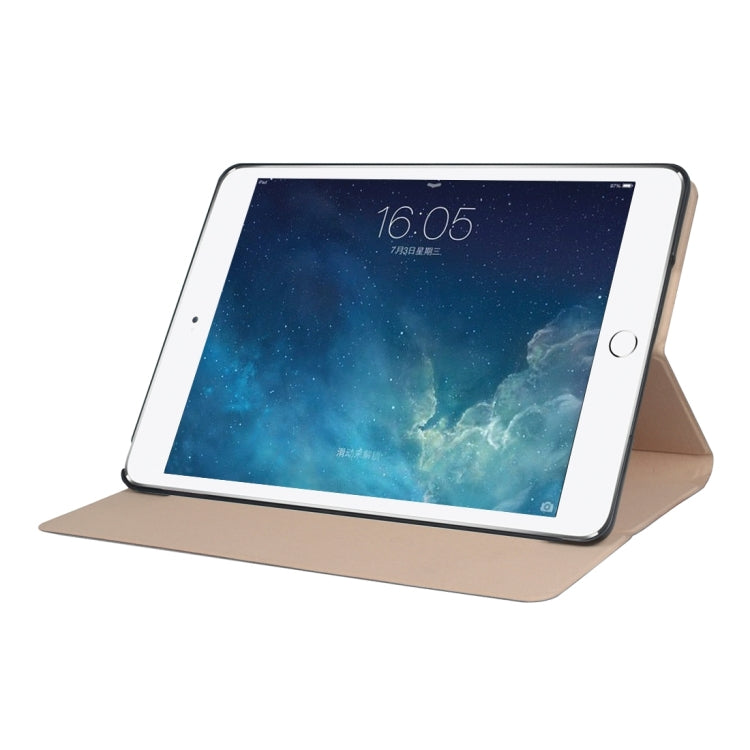 For iPad Pro 9.7inch (2017) Golden Stone Series PU Leather Stand Case Cover Shield