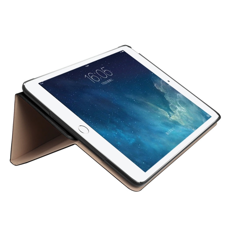 For iPad Pro 9.7inch (2017) Golden Stone Series PU Leather Stand Case Cover Shield