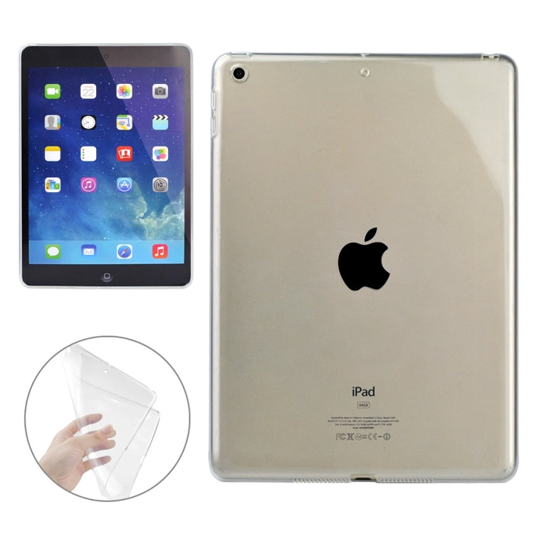 For iPad 9.7 (2018) & iPad 9.7 inch (2017) Ultra-thin Transparent TPU Protective Case(Transparent)
