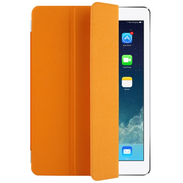 For iPad Pro 9.7 inch Single Side Polyurethane Smart Cover with 3-Folding Holder