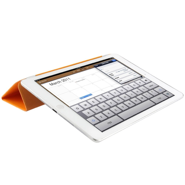 For iPad Pro 9.7 inch Single Side Polyurethane Smart Cover with 3-Folding Holder
