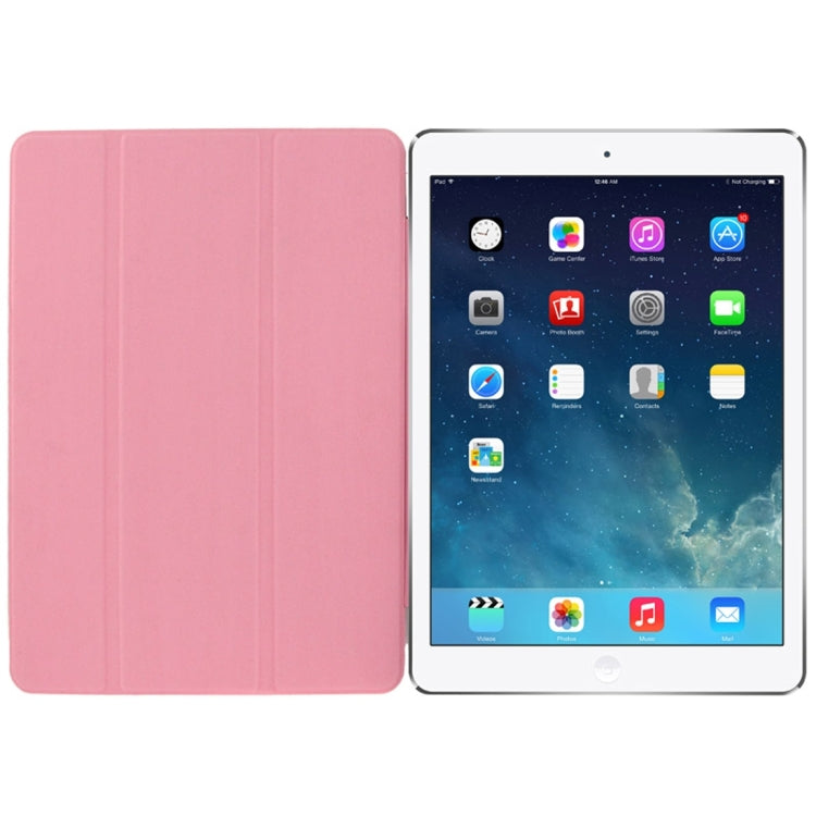 For iPad Pro 9.7 inch Single Side Polyurethane Smart Cover with 3-Folding Holder