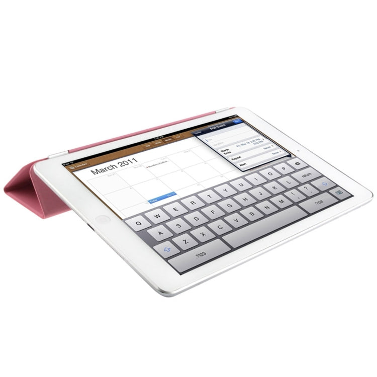 For iPad Pro 9.7 inch Single Side Polyurethane Smart Cover with 3-Folding Holder