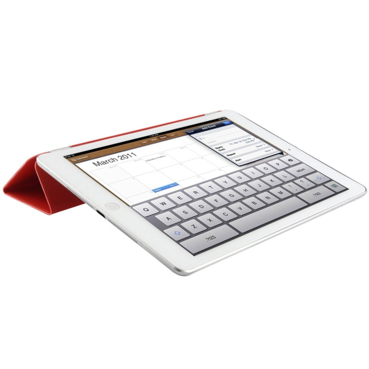 For iPad Pro 9.7 inch Single Side Polyurethane Smart Cover with 3-Folding Holder