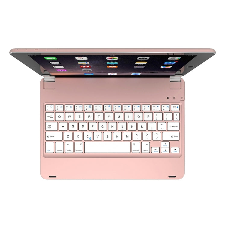 F17 for iPad Pro 9.7 inch & iPad Air 2 & iPad Air Adjustable Slot Magnetic Suction Bluetooth Keyboard with Sleep / Wake-up Function(Rose Gold)