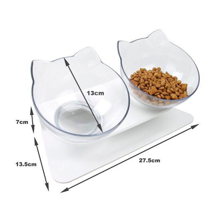 Pet Cat Dog Non-slip and Drop-proof Double Bowl Food Box