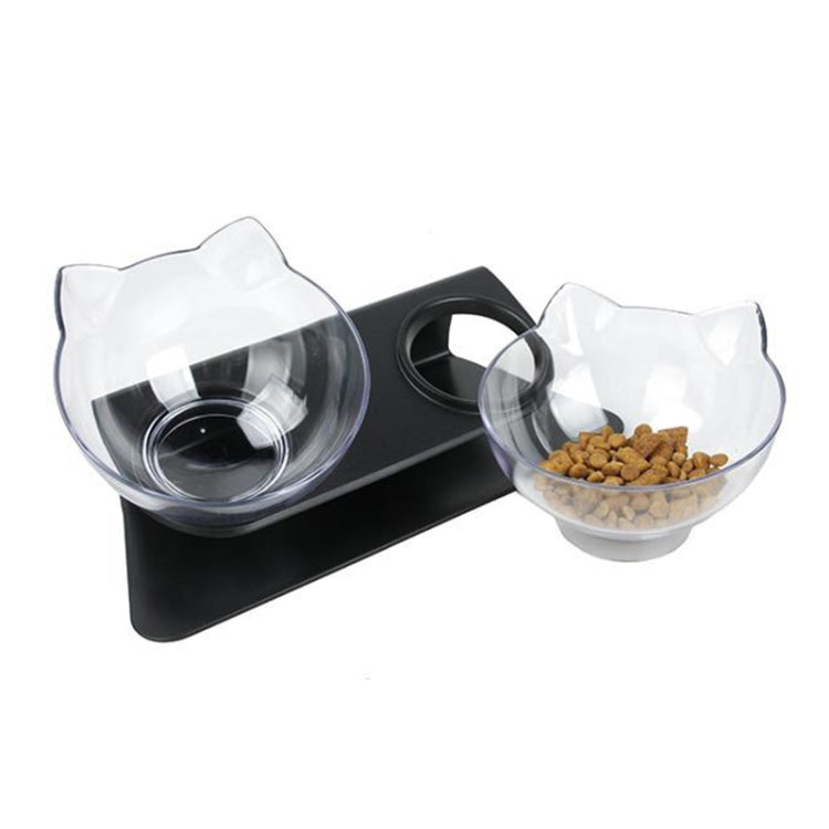 Pet Cat Dog Non-slip and Drop-proof Double Bowl Food Box