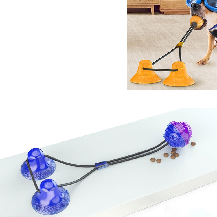 Molar Teeth Leaking Bite resistant Ball Double Sucker Dog Toy