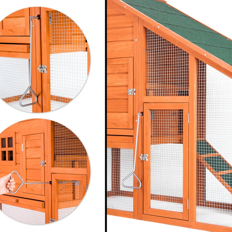 [US Warehouse] Pet Rabbit Hutch Wooden House Chicken Coop for Small Animals