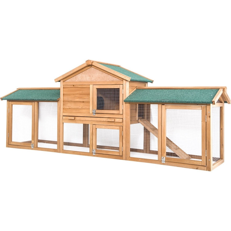 [US Warehouse] Rabbit Hutch Wood House Pet Cage for Small Animals