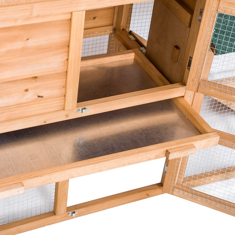 [US Warehouse] Rabbit Hutch Wood House Pet Cage for Small Animals