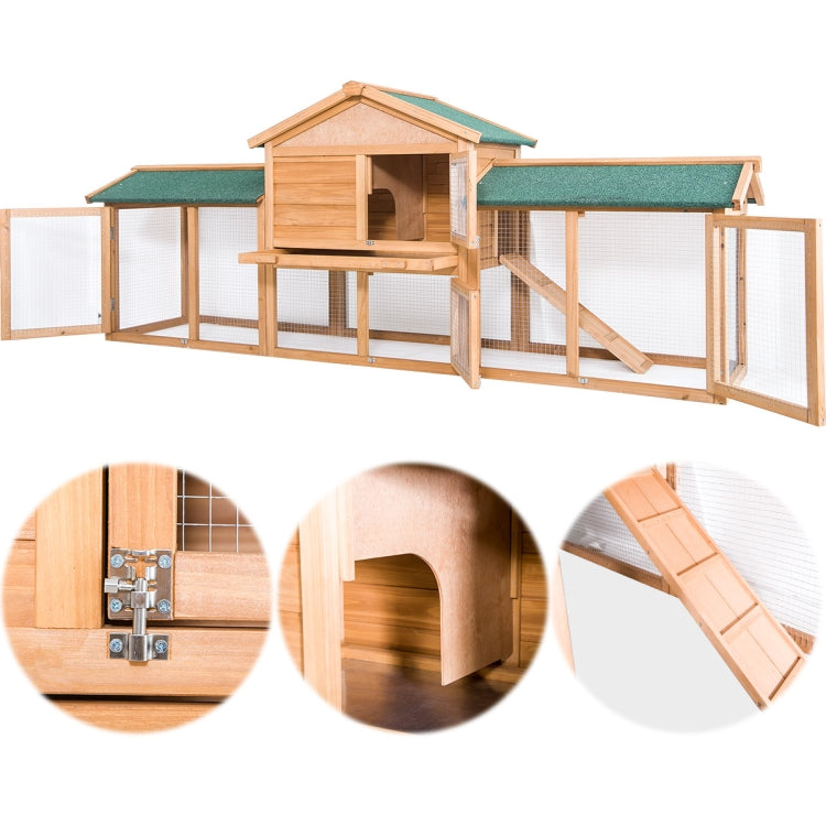 [US Warehouse] Rabbit Hutch Wood House Pet Cage for Small Animals