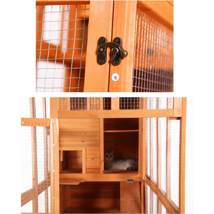 [US Warehouse] Wooden Outdoor Pet Cat House