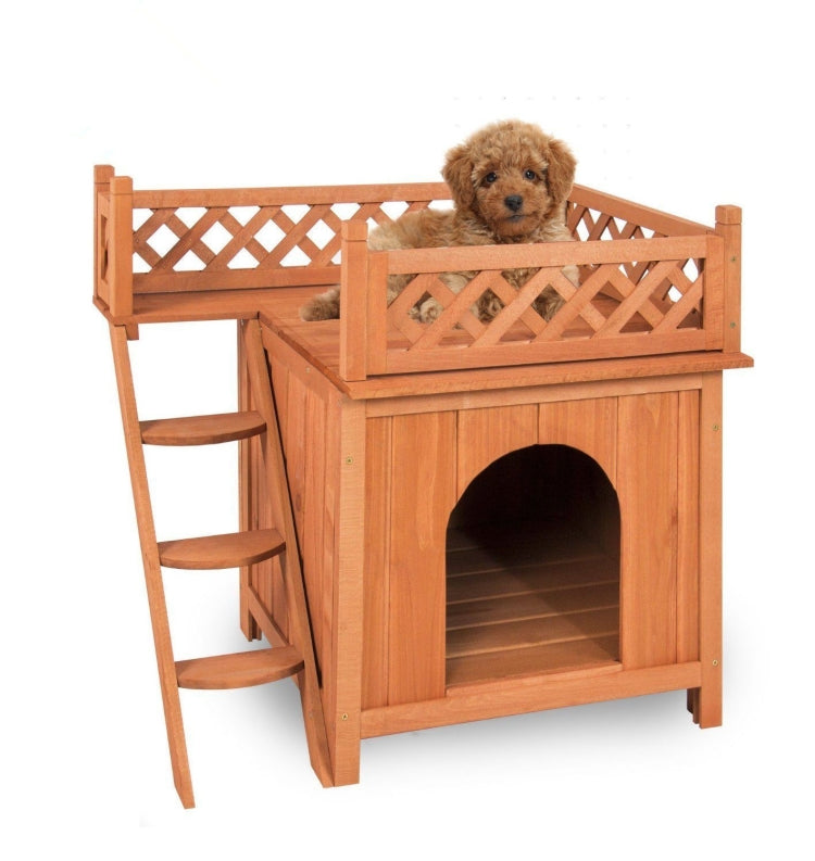 [US Warehouse] Wooden Pet Dog House, Size: 70x49x65cm