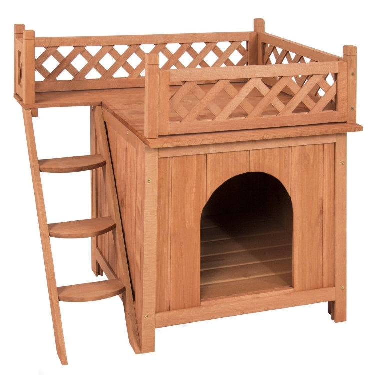 [US Warehouse] Wooden Pet Dog House, Size: 70x49x65cm