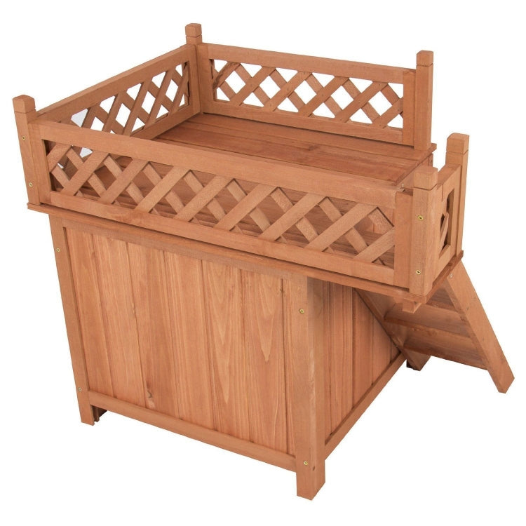 [US Warehouse] Wooden Pet Dog House, Size: 70x49x65cm