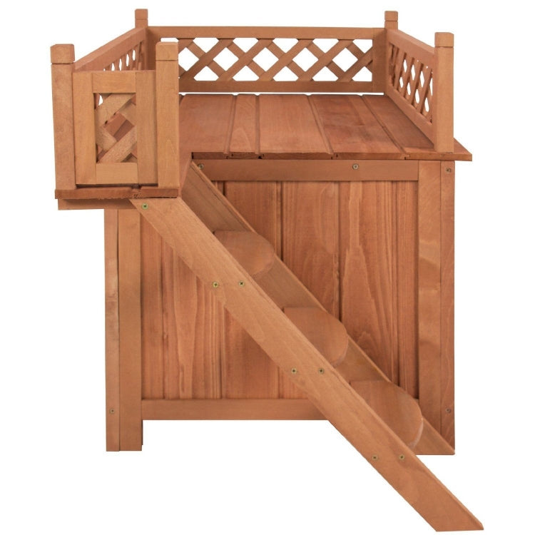 [US Warehouse] Wooden Pet Dog House, Size: 70x49x65cm