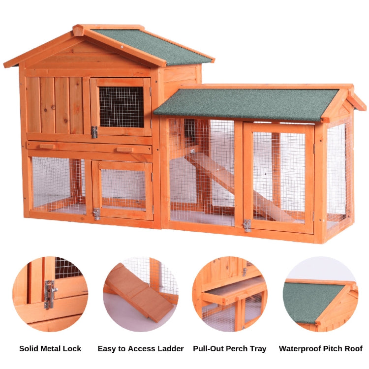 [US Warehouse] Wooden Chicken Coop with Nesting Box