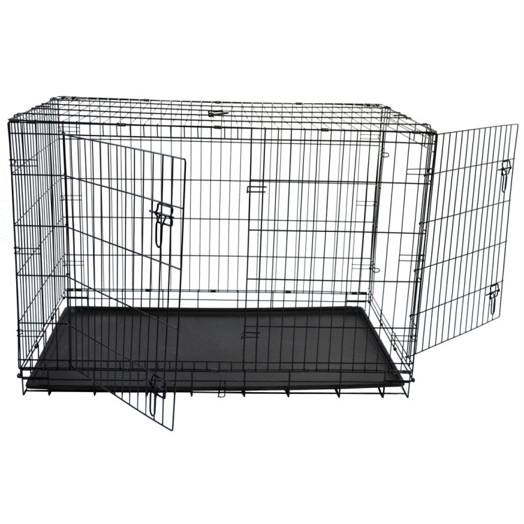 [US Warehouse] 48 inch Large Outdoor Powder Coating Welded Wire Iron Dog Cages