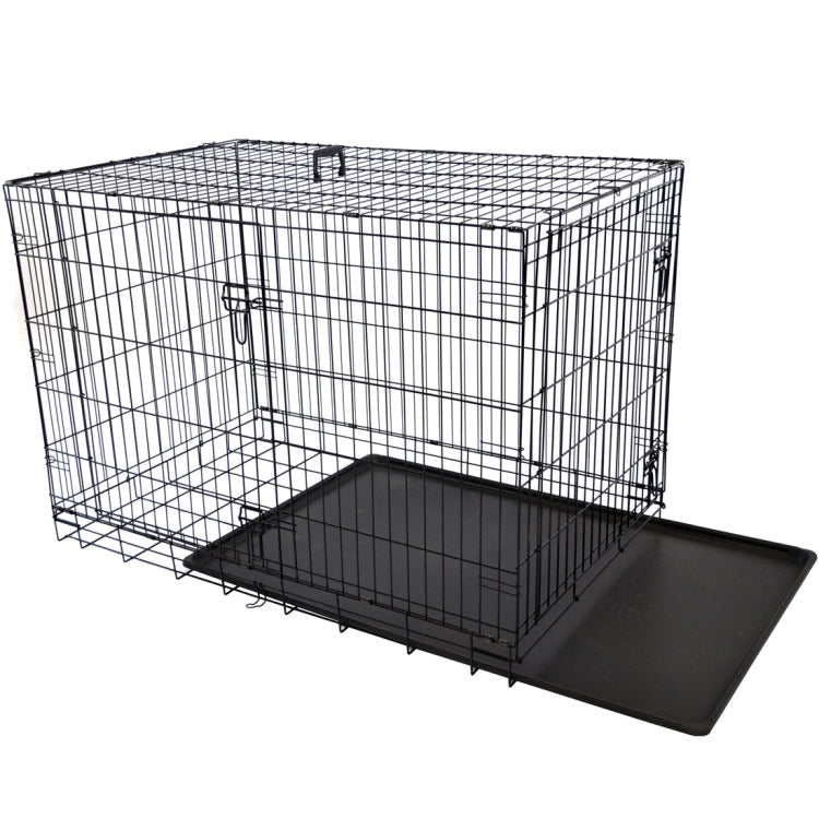 [US Warehouse] 42 inch Large Outdoor Powder Coating Welded Wire Iron Dog Cages