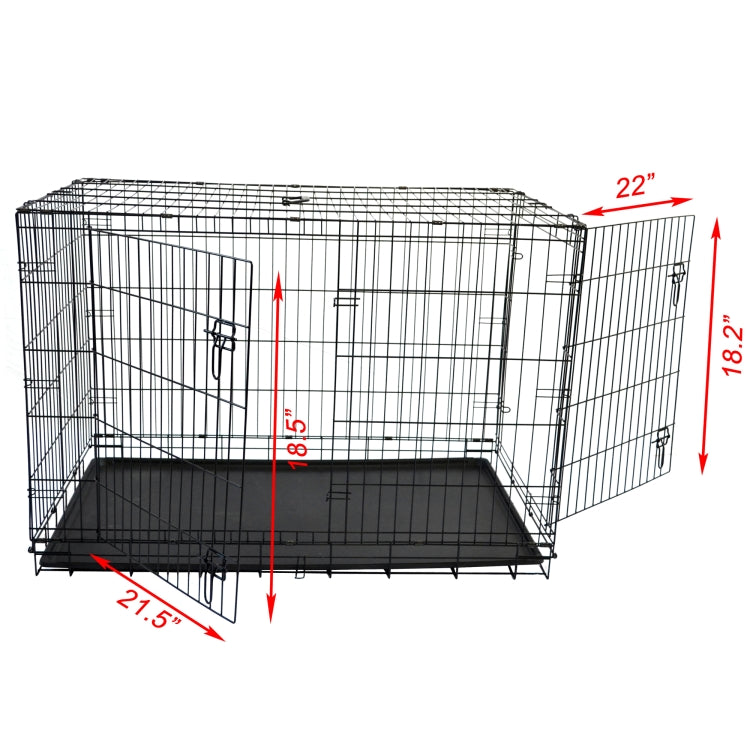 [US Warehouse] 36 inch Outdoor Powder Coating Welded Wire Iron Dog Cages