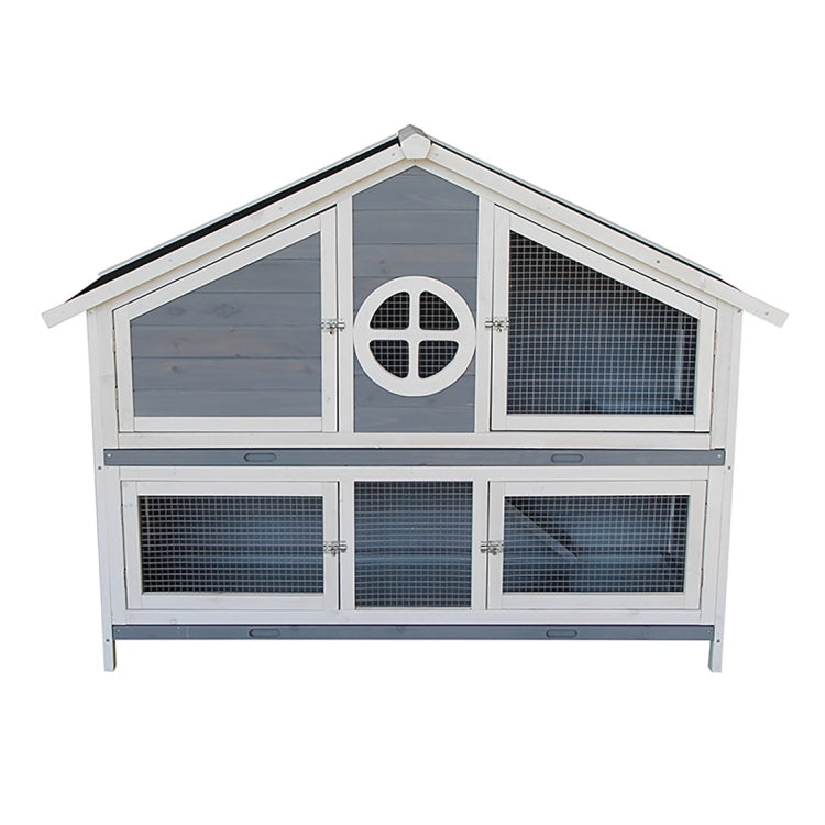 [US Warehouse] Wooden Pet House, Size: 128x46x110cm(Grey)